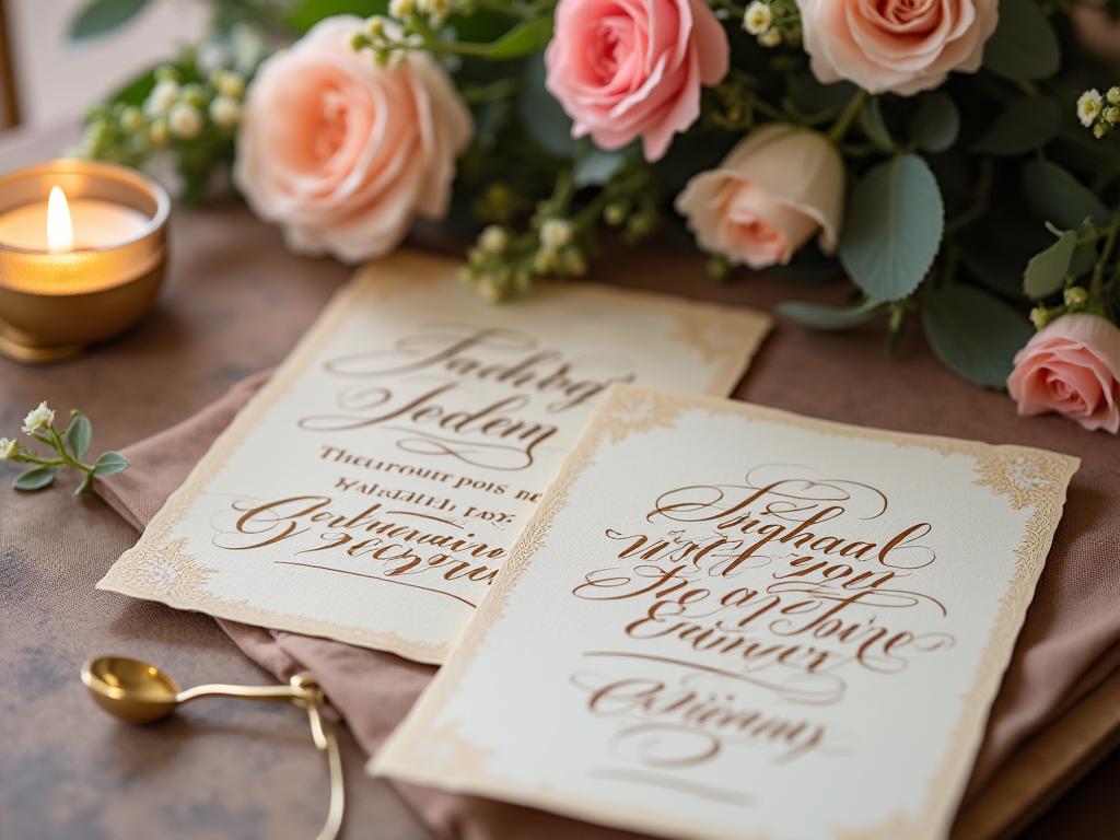 Boda temática vintage con caligrafía